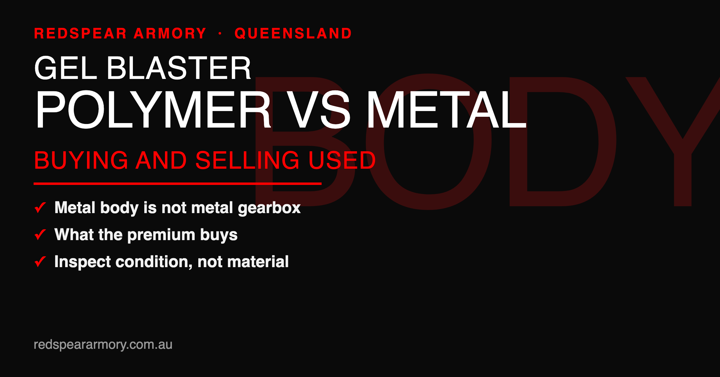 Polymer vs Metal Gel Blasters: Buying & Selling Used in QLD