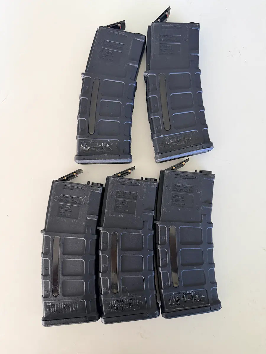 M4-Style Mid-Cap Gel Blaster Magazines (Used)