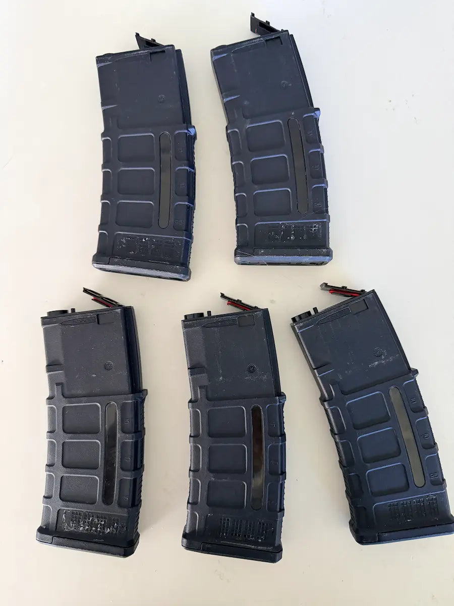 M4-Style Mid-Cap Gel Blaster Magazines (Used)