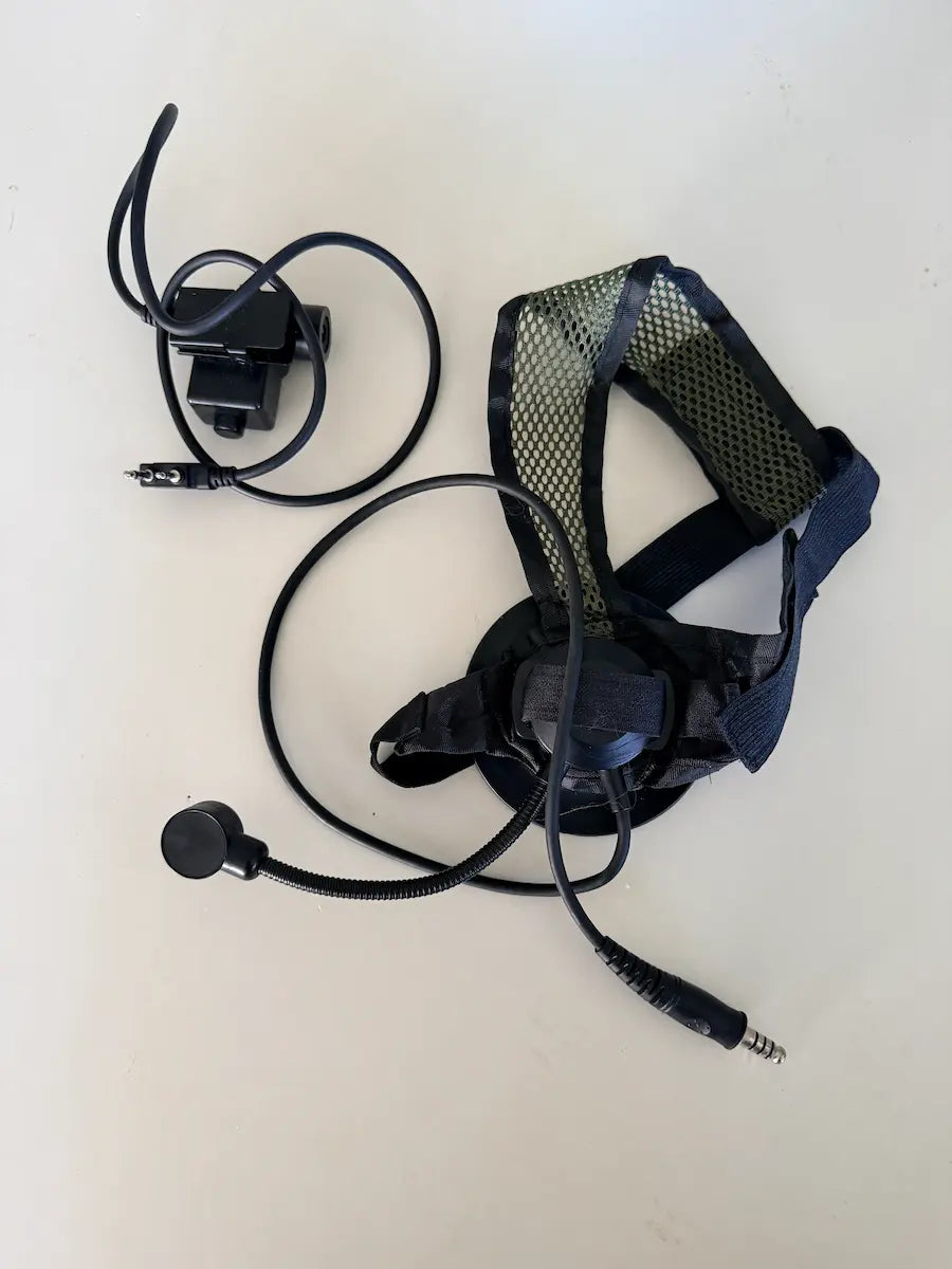 Tactical Comms Headset + NATO PTT (Kenwood 2-Pin) - Used