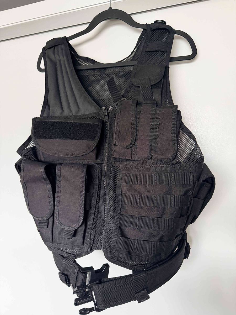 Black Tactical MOLLE Mesh Vest | $39