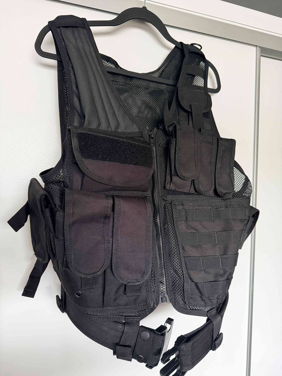 Black Tactical MOLLE Mesh Vest | $39
