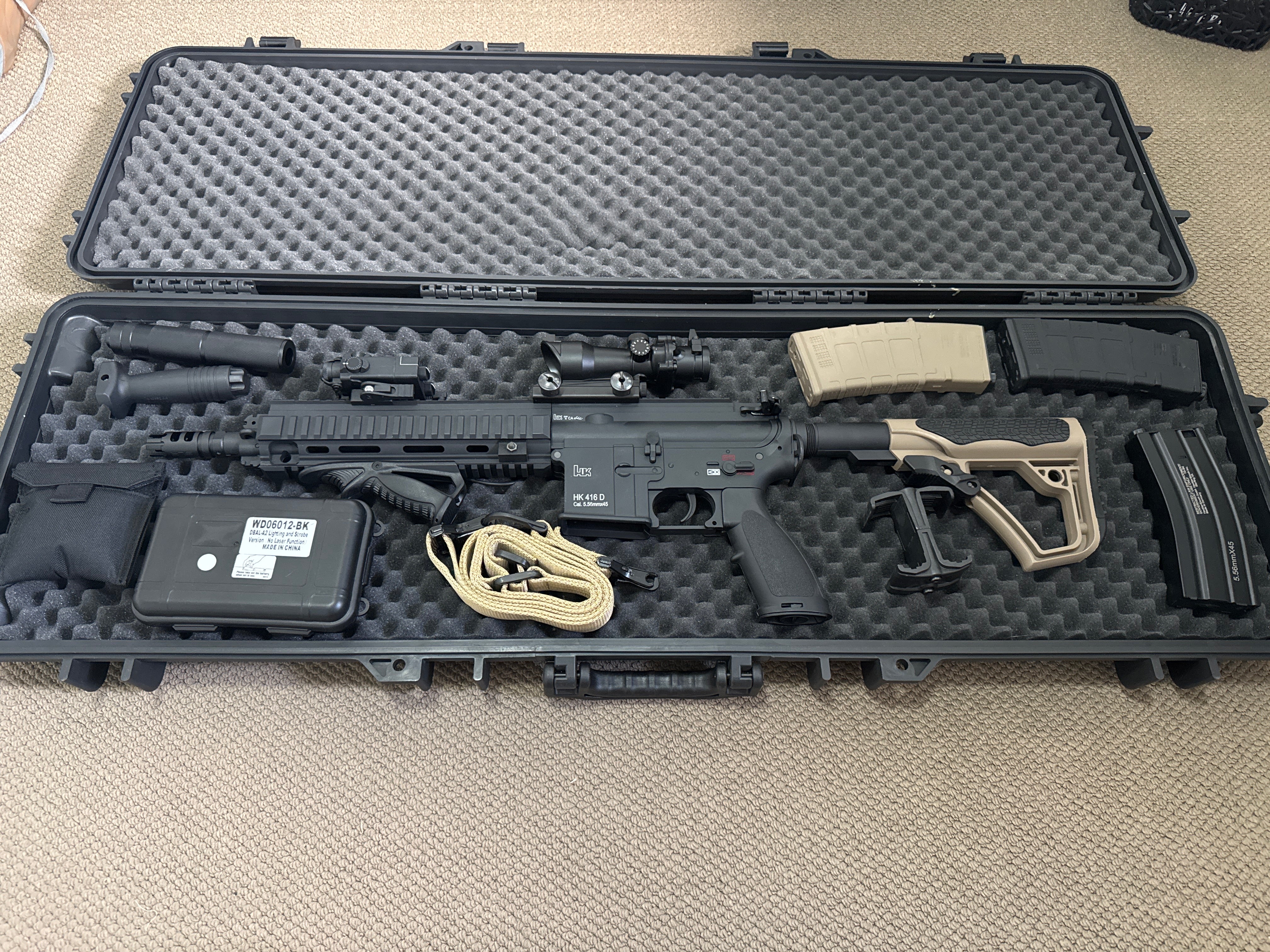 HK416 Gel Blaster Package - Like New - Full Setup Included