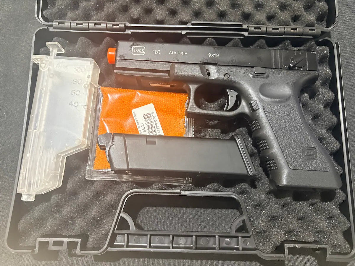 Double Bell Glock 18C Gas GBB Gel Blaster Pistol (Like New)